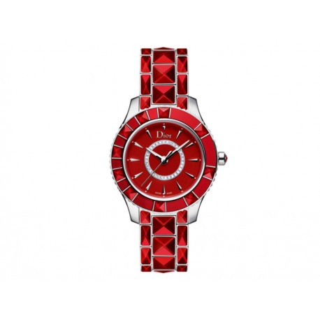 Dior Dior Christal CD143111M001 Reloj para Dama Color Rojo - Envío Gratuito