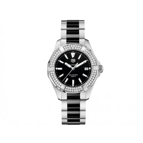 Tag Heuer Aquaracer WAY131E.BA0913 Reloj para Dama Color Acero/Negro - Envío Gratuito