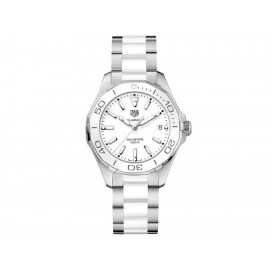 Tag Heuer Aquaracer WAY131B.BA0914 Reloj para Dama Color Acero/Blanco - Envío Gratuito