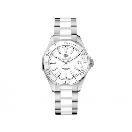 Tag Heuer Aquaracer WAY131B.BA0914 Reloj para Dama Color Acero/Blanco - Envío Gratuito