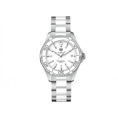 Tag Heuer Aquaracer WAY131H.BA0914 Reloj para Dama Color Acero/Blanco - Envío Gratuito