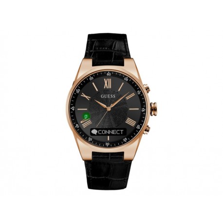 Guess Connect Smartwatch Reloj para Caballero Piel Negro - Envío Gratuito