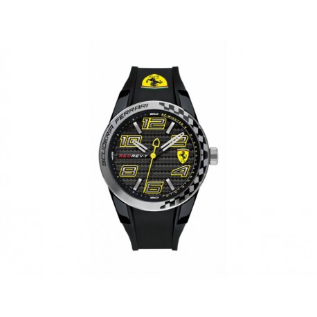 Ferrari Red Rev T SF.830337 Reloj para Caballero Color Negro - Envío Gratuito