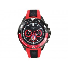 Reloj para caballero Nivada Fans Collection Club Deportivo Toluca NP17331TOL rojo - Envío Gratuito