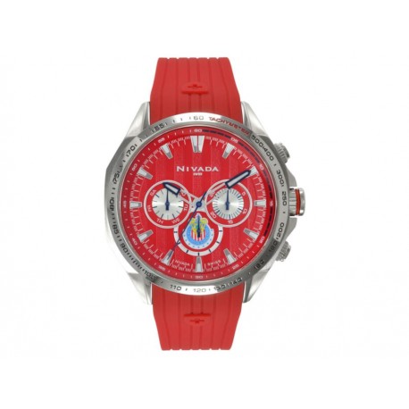 Reloj para caballero Nivada Fans Collection Club Deportivo Guadalajara Chivas NP17312GDL rojo - Envío Gratuito