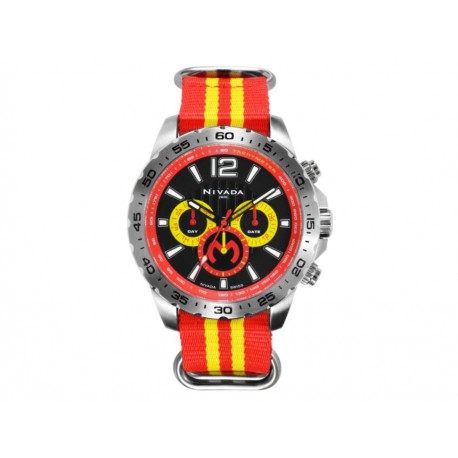 Reloj para caballero Nivada Fans Collection Club Monarcas NP17351MON rojo/amarillo - Envío Gratuito