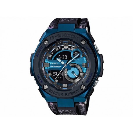 Casio G-Shock GST-200CP-2ACR Reloj para Caballero Color Negro/Azul - Envío Gratuito