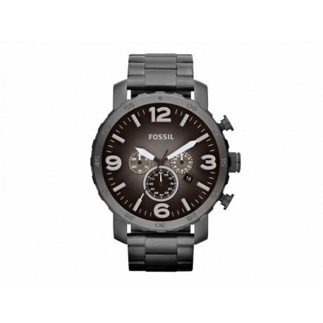 Fossil Nate JR1437 Reloj para Caballero Color Gris Obscuro - Envío Gratuito