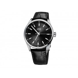 Oris Artix Date 733 7642 4034 LS Caballero Color Negro - Envío Gratuito