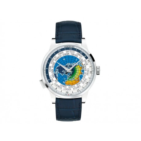 Reloj para caballero Montblanc Heritage Spirit Orbis Terrarum LATIN UNICEF 116533 azul - Envío Gratuito