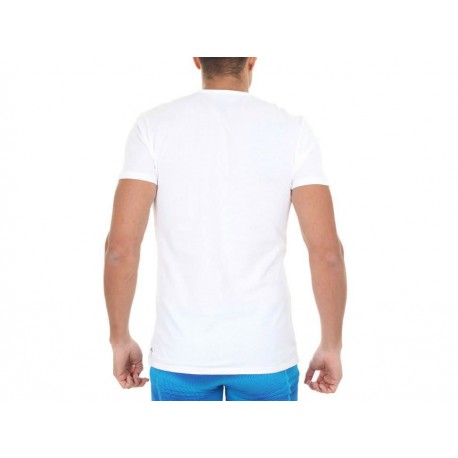 Puma Camiseta Corte Regular Cuello en V de Algodón Blanca - Envío Gratuito