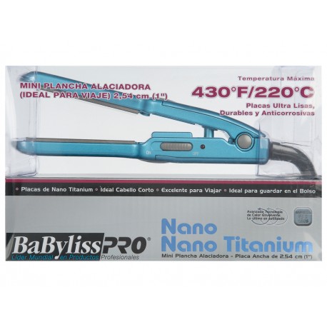 Mini alaciadora Babyliss Pro Nano Titanio - Envío Gratuito