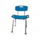 Silla para Ducha Drive 12202KDRB-1 con Respaldo Color Azul - Envío Gratuito