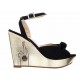 Sandalia wedge Loly in the Sky negro - Envío Gratuito