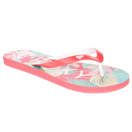 Sandalia floral Roxy rojo - Envío Gratuito