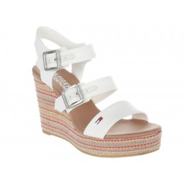 Sandalia Wedge Tommy Hilfiger blanca - Envío Gratuito