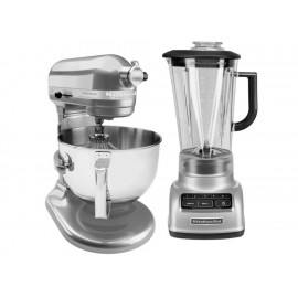 KitchenAid KP26KSBC03 Combo Batidora Professional 600 + Licuadora Diamante Plata - Envío Gratuito