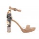 Sandalia estampada Nine West taupe - Envío Gratuito