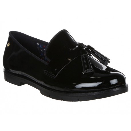 Zapato slipper Tommy Hilfiger negro - Envío Gratuito