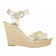 Sandalia wedge Nine West oro - Envío Gratuito