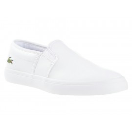 Tenis liso Lacoste blanco - Envío Gratuito