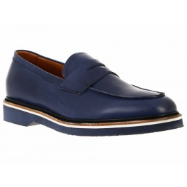 Zapato mocasín Fratelli piel azul marino - Envío Gratuito