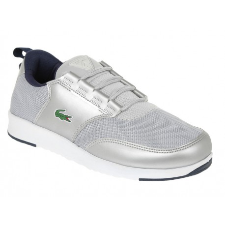 Tenis liso Lacoste gris claro - Envío Gratuito