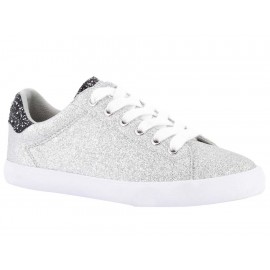 Tenis liso Guess color plata - Envío Gratuito