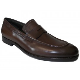 Zapato mocasín Adolfo Carli piel chocolate - Envío Gratuito