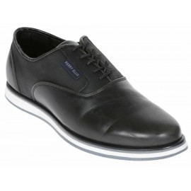 Perry Ellis Zapato con Agujeta de Piel Negro - Envío Gratuito