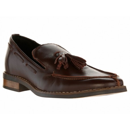 Zapato mocasín Perry Ellis piel café - Envío Gratuito