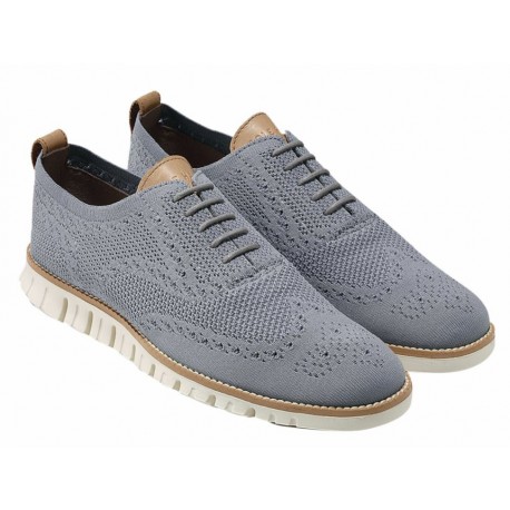 Zapato bostoniano Cole Haan Zerogrand Stitchlite gris - Envío Gratuito