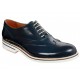 Zapato con agujeta Pitti de piel azul - Envío Gratuito