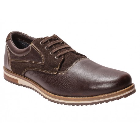 Zapato derby Fenutti piel chocolate - Envío Gratuito