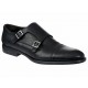 Zapato monk strap Pitti piel negro - Envío Gratuito