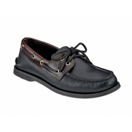 Zapato nautico Sperry piel negro - Envío Gratuito