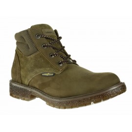 Bota Goodyear piel verde olivo - Envío Gratuito