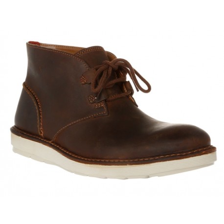 Bota Clarks Fayeman Hi de piel café - Envío Gratuito