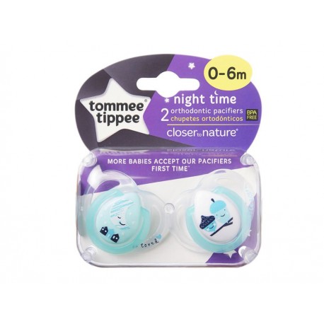 Tommee Tippee Set de Chupones Night Time 0-6 meses - Envío Gratuito