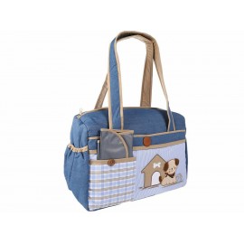 Pañalera tipo satchel Carmen Patricia Yakon azul - Envío Gratuito