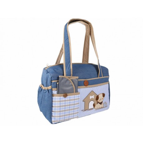 Pañalera tipo satchel Carmen Patricia Yakon azul - Envío Gratuito