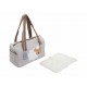 Pañalera tipo satchel Welsh sleepy Lambs gris claro - Envío Gratuito