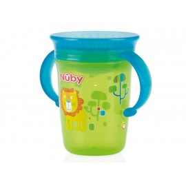 Vaso Entrenador Nuby Antiderrames 360, 8 oz - Envío Gratuito