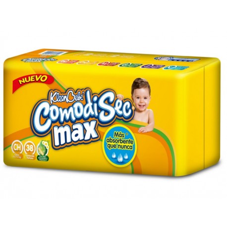 Pañales Kleenbebé Comodisec Max chico 38 piezas - Envío Gratuito