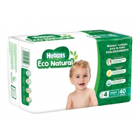 Pañales Huggies Eco Natural etapa 4 unisex 40 piezas - Envío Gratuito