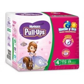 Calzoncitos desechables Huggies Pull Ups Etapa 4 para niña 25 piezas - Envío Gratuito