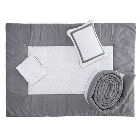 Juego de cuna Mon Caramel Grizzly 95 cm x 140 cm gris - Envío Gratuito