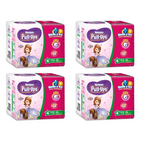 KC PAÑAL HUGGIES PULL UPS ET4 NIÑA CON 4 PAQUETES - Envío Gratuito