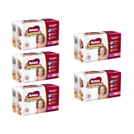 KC HUGGIES SUPREME ETAPA 5 NIÑA CON 5 PAQUETES - Envío Gratuito