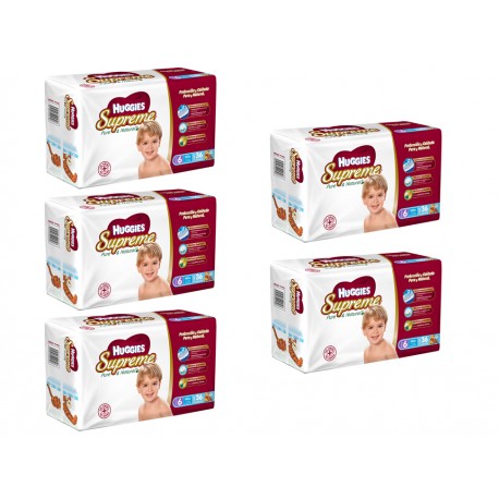 KC HUGGIES SUPREME ETAPA 6 NIÑO CON 5 PAQUETES - Envío Gratuito